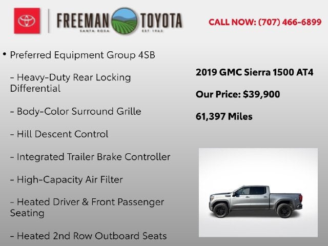 2019 GMC Sierra 1500 4WD Crew Cab 147 AT4