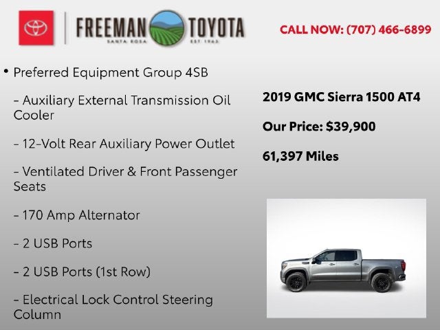 2019 GMC Sierra 1500 4WD Crew Cab 147 AT4