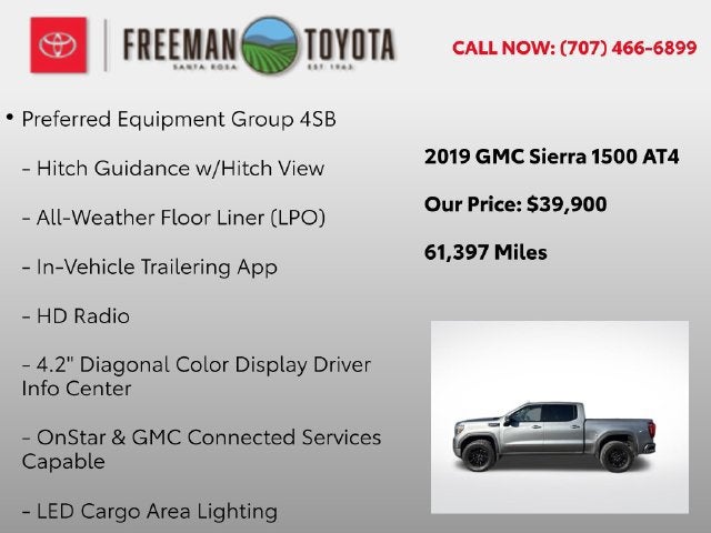 2019 GMC Sierra 1500 4WD Crew Cab 147 AT4