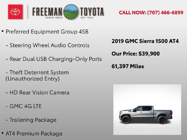 2019 GMC Sierra 1500 4WD Crew Cab 147 AT4