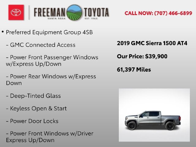 2019 GMC Sierra 1500 4WD Crew Cab 147 AT4