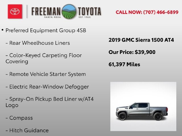 2019 GMC Sierra 1500 4WD Crew Cab 147 AT4