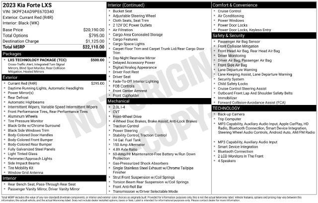 2023 Kia Forte LXS IVT