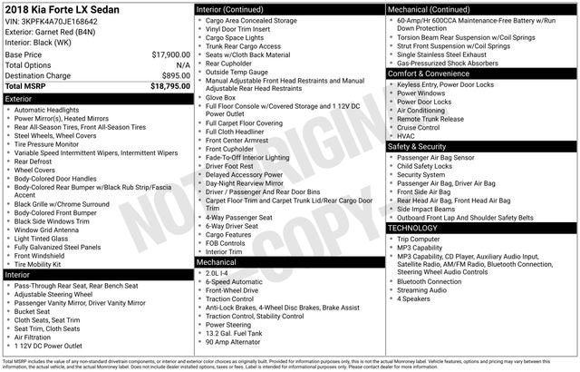 2018 Kia Forte LX Auto