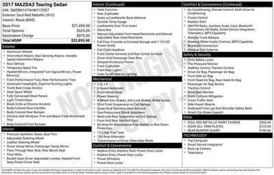 2017 Mazda Mazda3 4-Door Touring Auto
