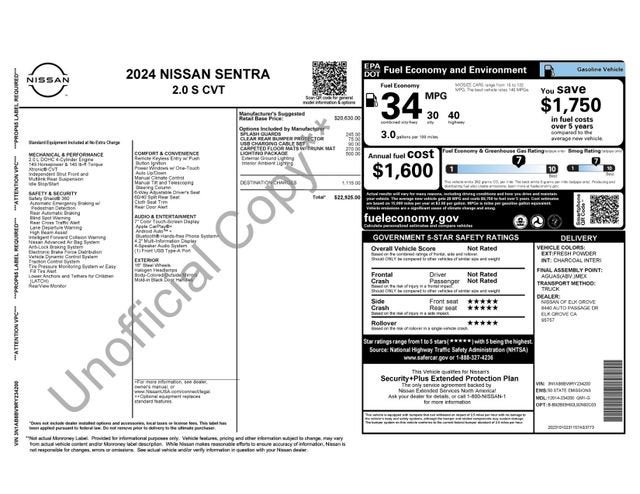 2024 Nissan Sentra S CVT