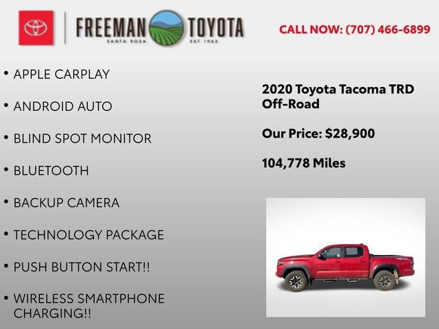 2020 Toyota Tacoma TRD Off Road Double Cab 5' Bed V6 AT