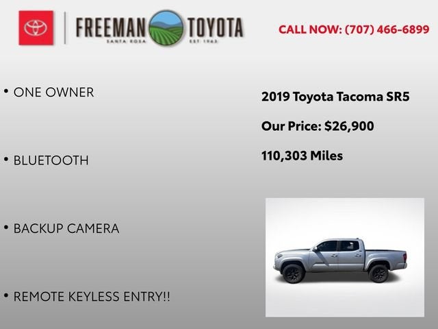 2019 Toyota Tacoma SR5 Double Cab 5' Bed V6 AT