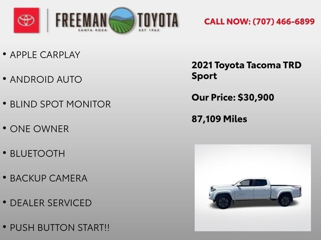 2021 Toyota Tacoma TRD Sport Double Cab 6' Bed V6 AT