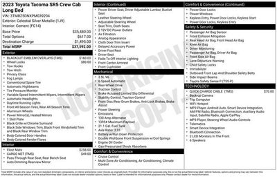 2023 Toyota Tacoma SR5 Double Cab 6' Bed V6 AT