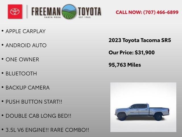 2023 Toyota Tacoma SR5 Double Cab 6' Bed V6 AT