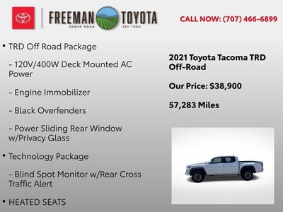 2021 Toyota Tacoma TRD Off Road Double Cab 5' Bed V6 AT