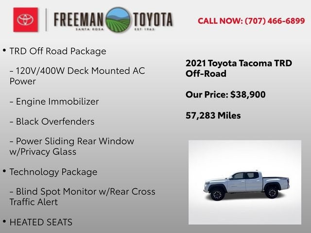 2021 Toyota Tacoma TRD Off Road Double Cab 5' Bed V6 AT
