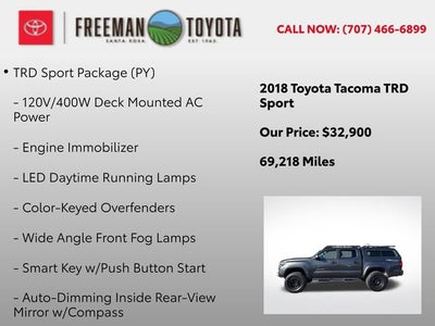 2018 Toyota Tacoma SR Double Cab 5' Bed V6 4x4 AT