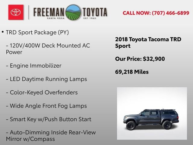 2018 Toyota Tacoma SR Double Cab 5' Bed V6 4x4 AT
