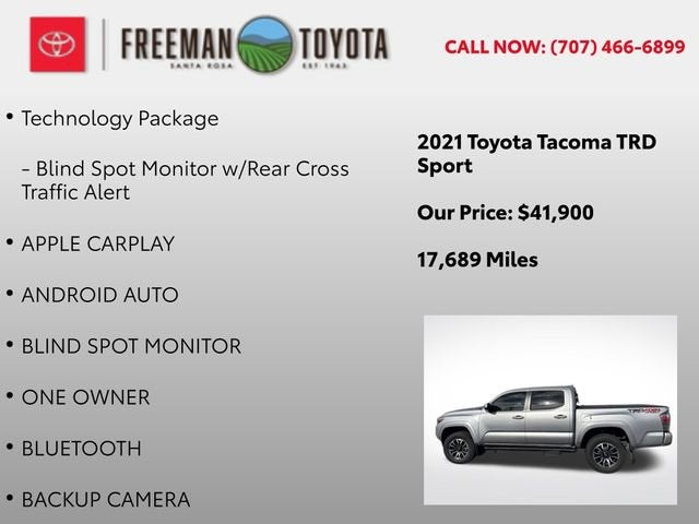 2021 Toyota Tacoma TRD Sport Double Cab 5' Bed V6 AT