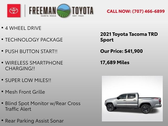 2021 Toyota Tacoma TRD Sport Double Cab 5' Bed V6 AT
