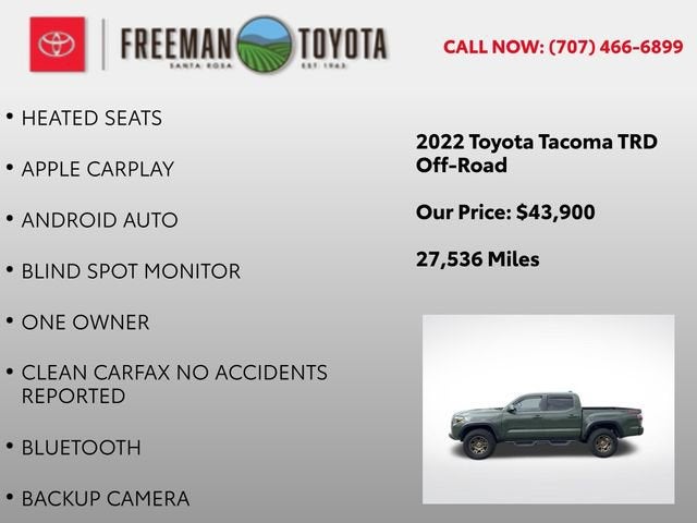 2022 Toyota Tacoma SR Double Cab 5' Bed V6 AT