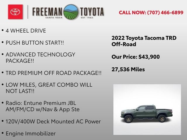 2022 Toyota Tacoma SR Double Cab 5' Bed V6 AT