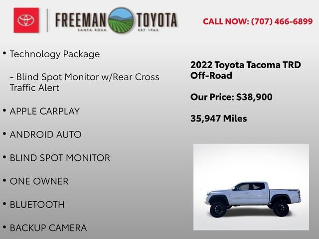2022 Toyota Tacoma SR Double Cab 5' Bed V6 AT