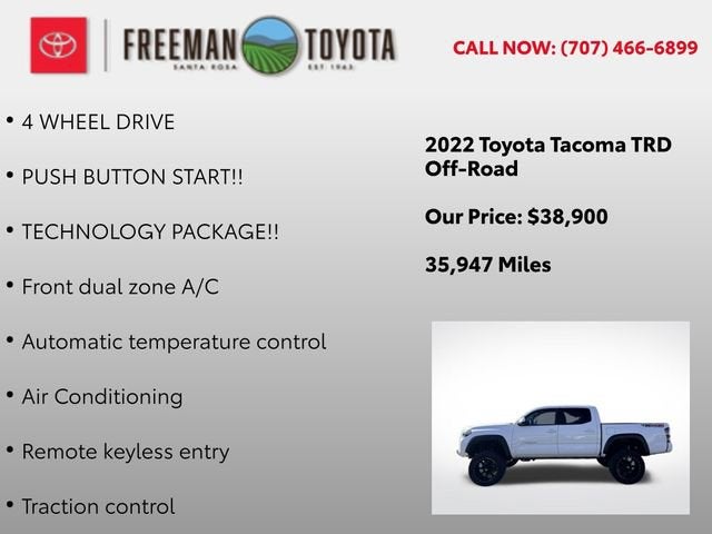 2022 Toyota Tacoma SR Double Cab 5' Bed V6 AT