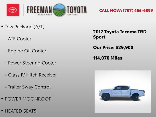 2017 Toyota Tacoma SR5 Double Cab 5' Bed V6 4x4 AT