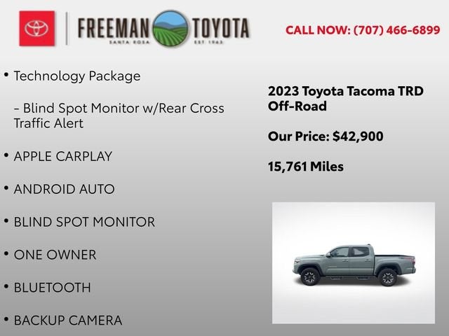 2023 Toyota Tacoma TRD Off Road Double Cab 5' Bed V6 AT