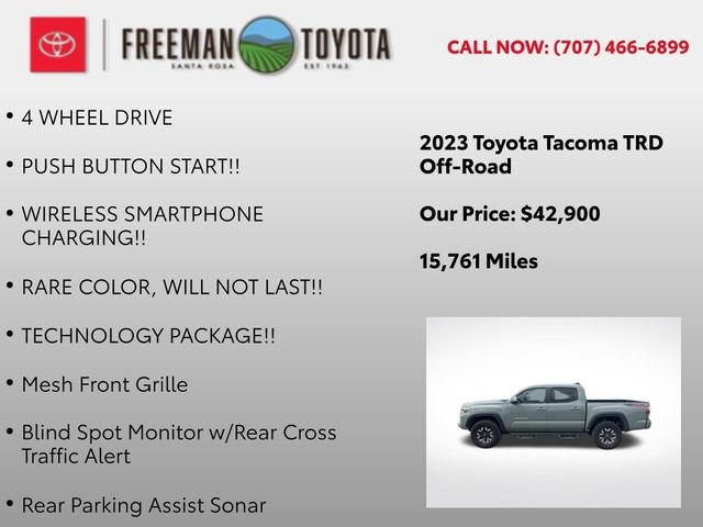 2023 Toyota Tacoma TRD Off Road Double Cab 5' Bed V6 AT