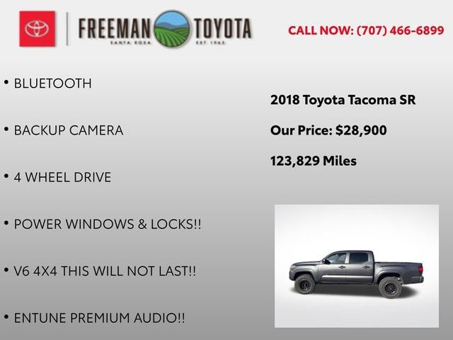2018 Toyota Tacoma SR Double Cab 5' Bed V6 4x4 AT