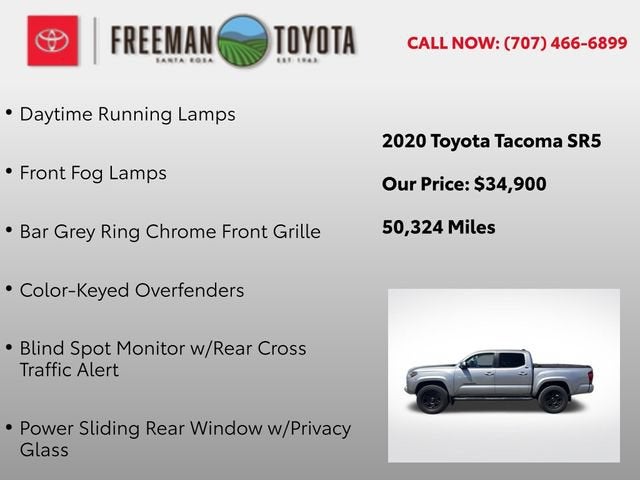 2020 Toyota Tacoma SR5 Double Cab 5' Bed V6 AT