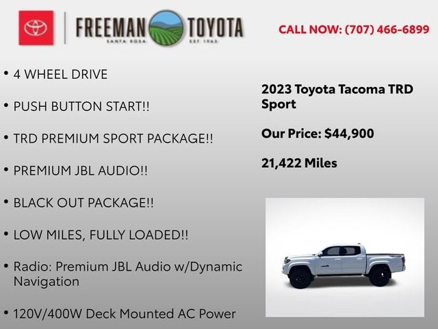 2023 Toyota Tacoma TRD Sport Double Cab 5' Bed V6 AT