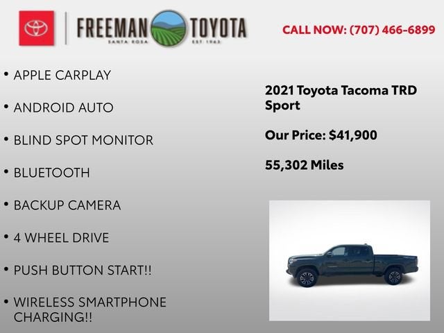 2021 Toyota Tacoma TRD Sport Double Cab 6' Bed V6 AT