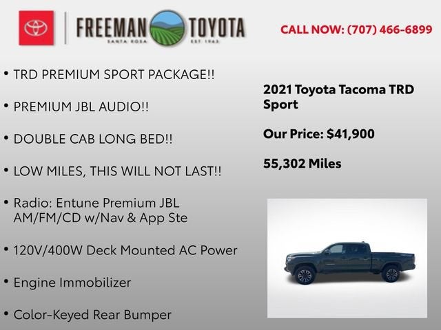 2021 Toyota Tacoma TRD Sport Double Cab 6' Bed V6 AT