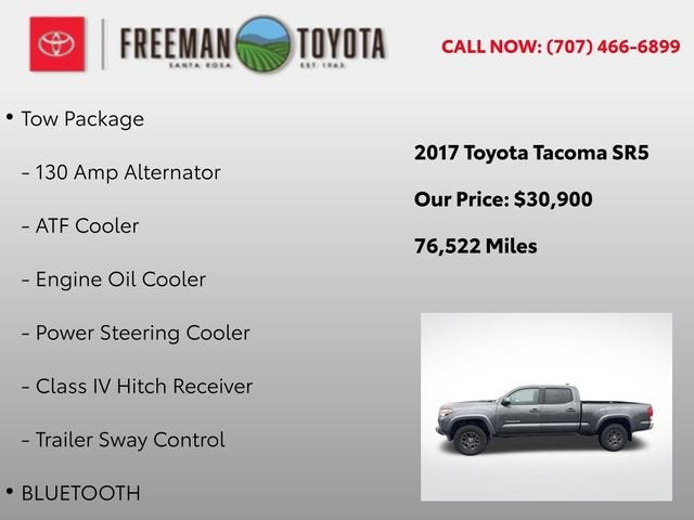 2017 Toyota Tacoma SR5 Double Cab 6' Bed V6 4x4 AT