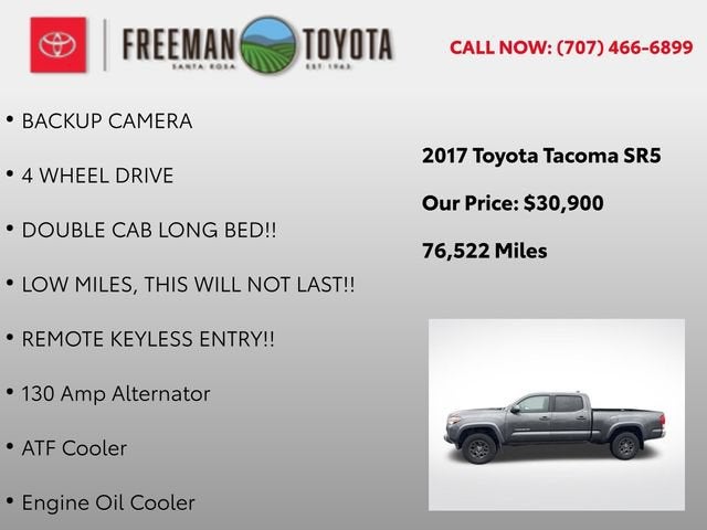 2017 Toyota Tacoma SR5 Double Cab 6' Bed V6 4x4 AT