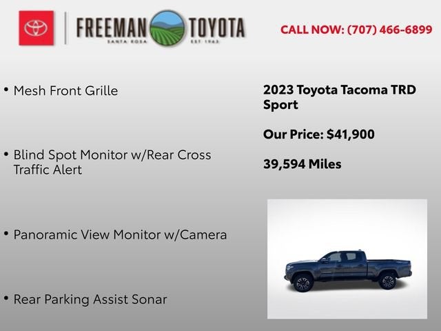 2023 Toyota Tacoma TRD Sport Double Cab 6' Bed V6 AT