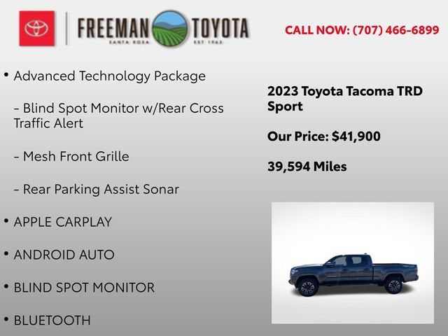 2023 Toyota Tacoma TRD Sport Double Cab 6' Bed V6 AT