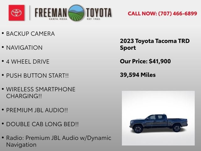 2023 Toyota Tacoma TRD Sport Double Cab 6' Bed V6 AT