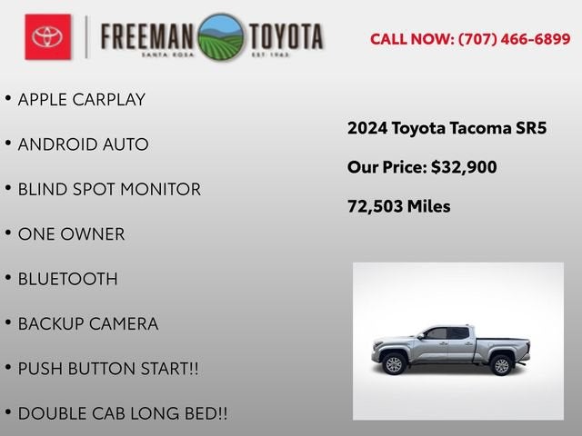 2024 Toyota Tacoma SR5 Double Cab 6' Bed AT
