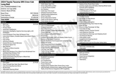 2024 Toyota Tacoma SR5 Double Cab 6' Bed AT