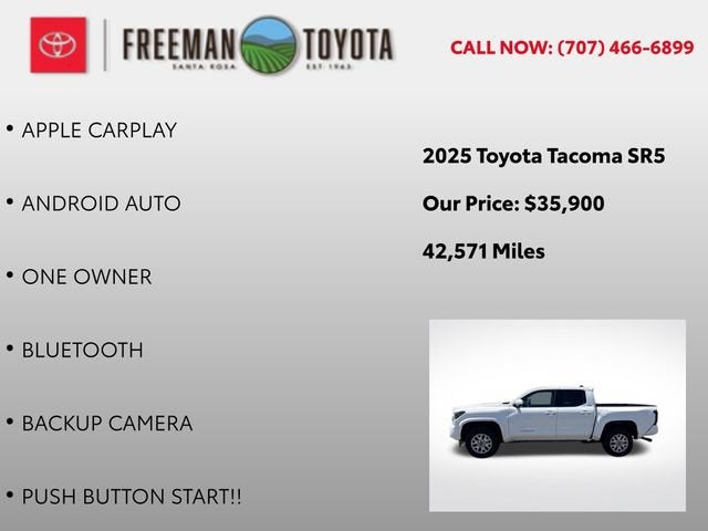 2025 Toyota Tacoma SR5 Double Cab 5' Bed AT