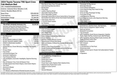 2024 Toyota Tacoma TRD Sport Double Cab 5' Bed AT