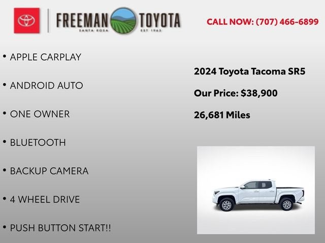 2024 Toyota Tacoma SR5 Double Cab 5' Bed AT