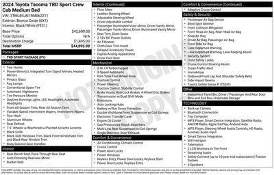 2024 Toyota Tacoma TRD Sport Double Cab 5' Bed AT
