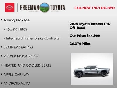 2025 Toyota Tacoma TRD Off Road Double Cab 6' Bed AT