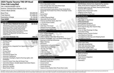 2025 Toyota Tacoma TRD Off Road Double Cab 6' Bed AT