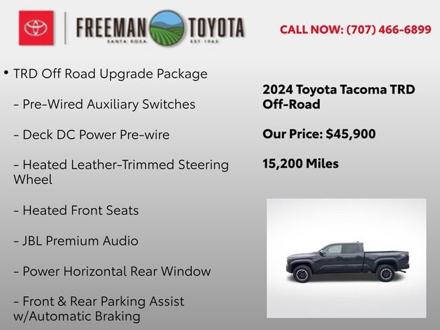 2024 Toyota Tacoma TRD Off Road Double Cab 6' Bed AT