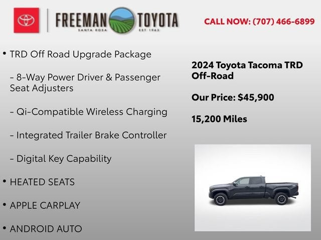 2024 Toyota Tacoma TRD Off Road Double Cab 6' Bed AT