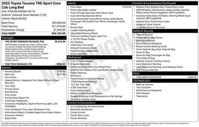 2025 Toyota Tacoma TRD Sport Double Cab 6' Bed AT