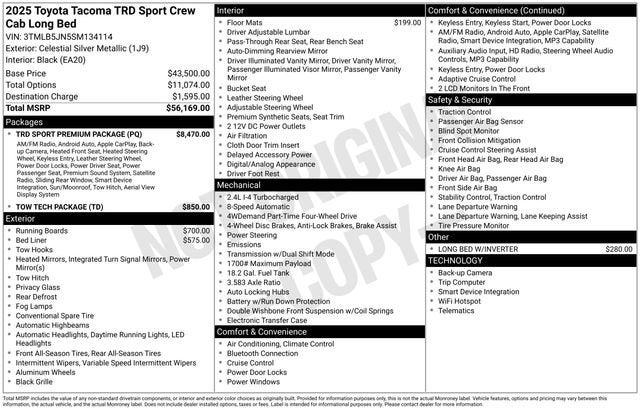 2025 Toyota Tacoma TRD Sport Double Cab 6' Bed AT